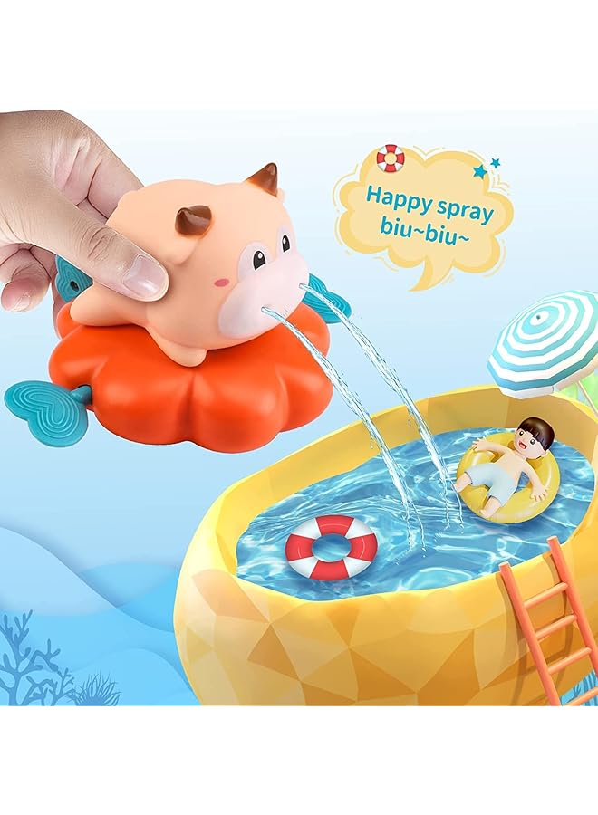 إيروريكس مجموعة ألعاب حمام الأطفال، 3 قطع، ألعاب رش الماء العائمة للأطفال من عمر 6 إلى 12 شهرًا، مزودة بمستشعر درجة الحرارة - Image 4