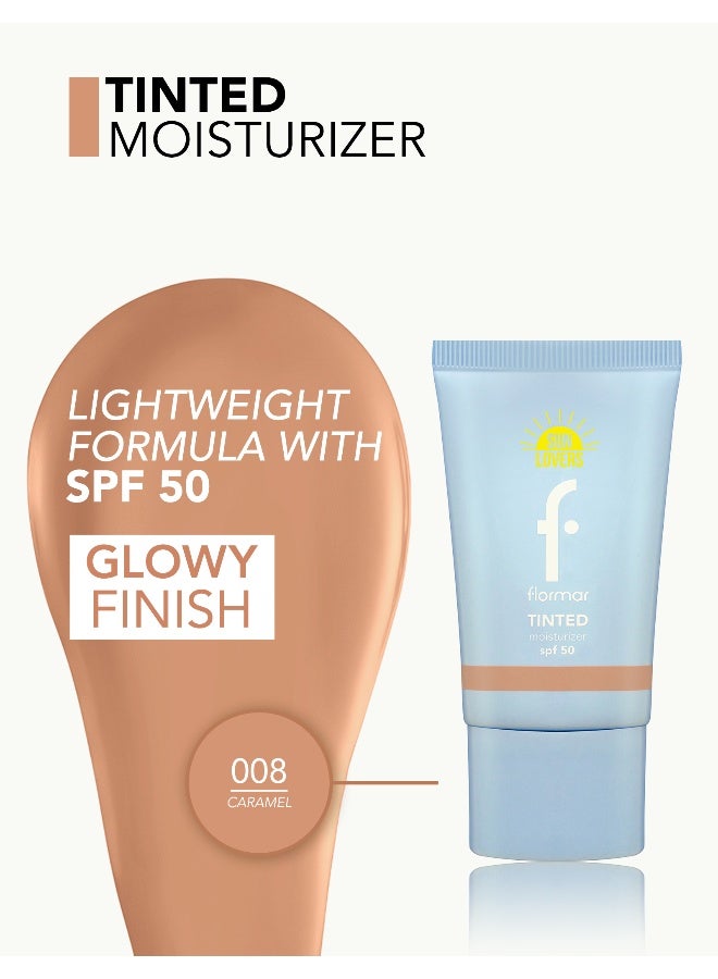 flormar Tinted Moisturizer – 008 Caramel – Lightweight Skin Tint, Hydrating Feel, Sheer-to-Light Coverage, Natural Fresh Finish 008 Caramel - Image 3