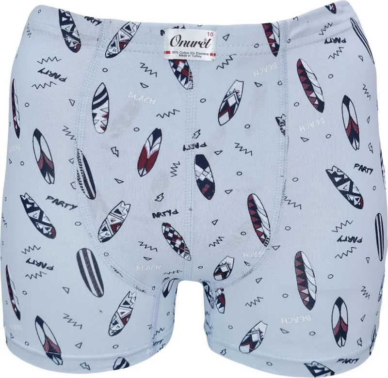 اونوريل Boy 5-Pack Mixed Color Surf Printed Lycra Boxer