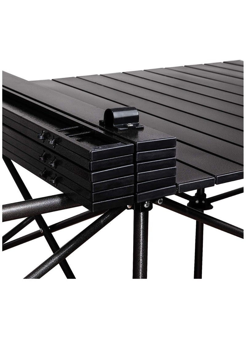 Camping Portable Folding Table and 2-Piece Chair Set, Outdoor Folding Picnic Table Folding Picnic Side Table and Chairs with Portable Storage For Outdoor BBQ,Cooking,Party, Beach