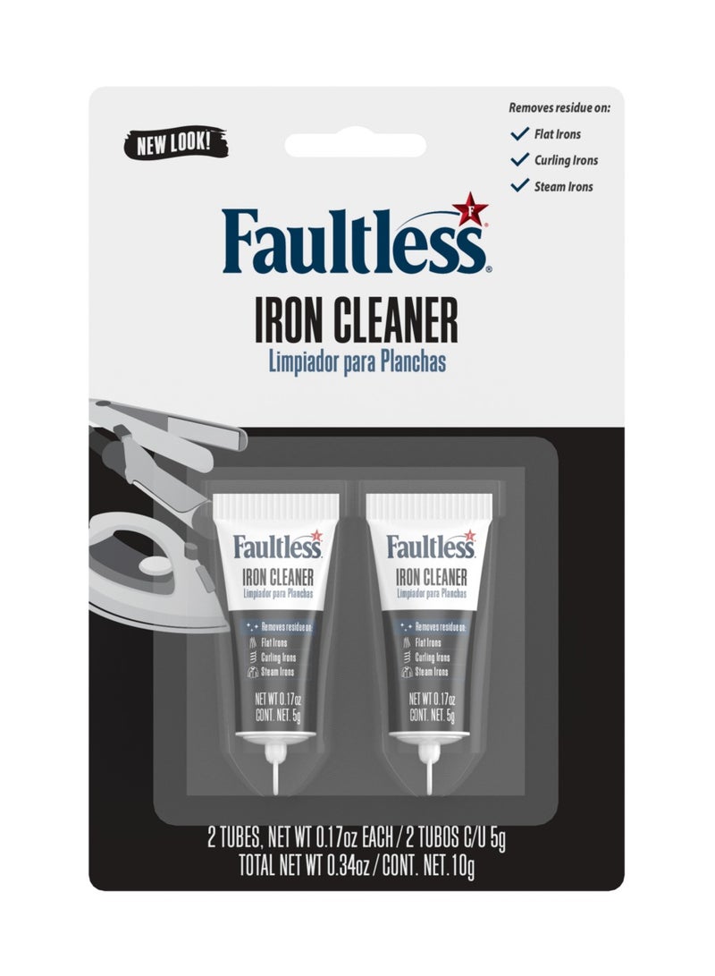 Faultless Faultless Iron Cleaner 0.17oz Tube Twin Pack, Non-flammable and non-toxic, Safe for most irons.  - Image 1