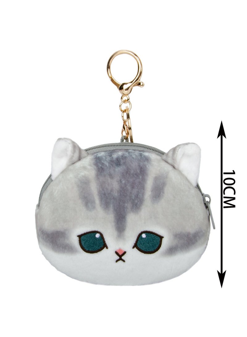 Blue And Gold Cat Coin Purse Pendant Keychain Plush Doll Backpack Accessories Bag Pendant Cartoon Bag Ornament Doll Gift - Image 2