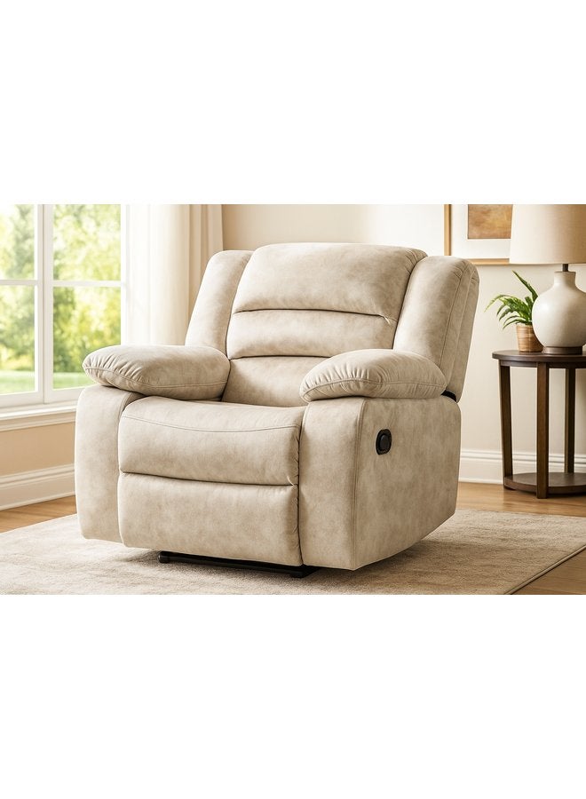 هاوزيت كرسي استرخاء بثلاث حركات، بيج، عرض 90×طول 80×ارتفاع 100 سم