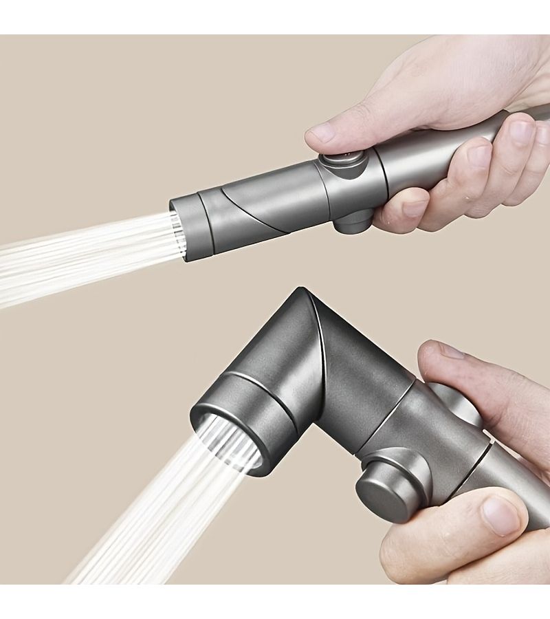Grey Toilet Spray Gun Faucet High Pressure Booster Water Sprayer For Bathroom Household Cleaning Companion Flush - Image 5
