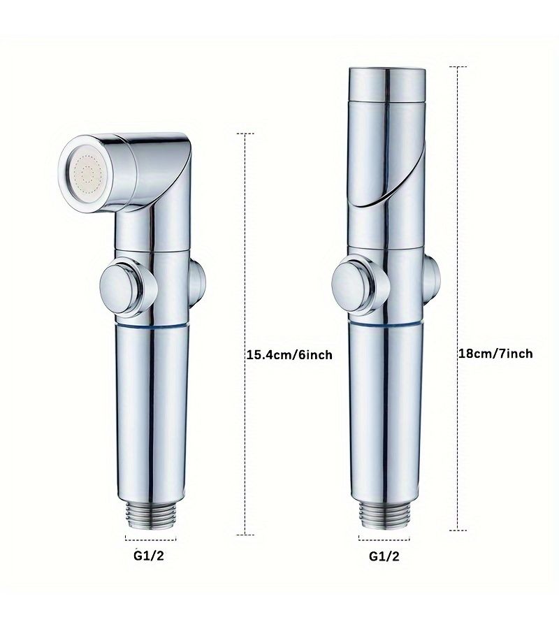 Grey Toilet Spray Gun Faucet High Pressure Booster Water Sprayer For Bathroom Household Cleaning Companion Flush - Image 3