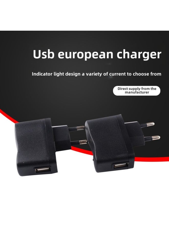 USB European Standard Charger Sticks 5V1000MA Label Speaker Point Reader Charging Special Sale European Standard Plug-Color:Black - Image 1