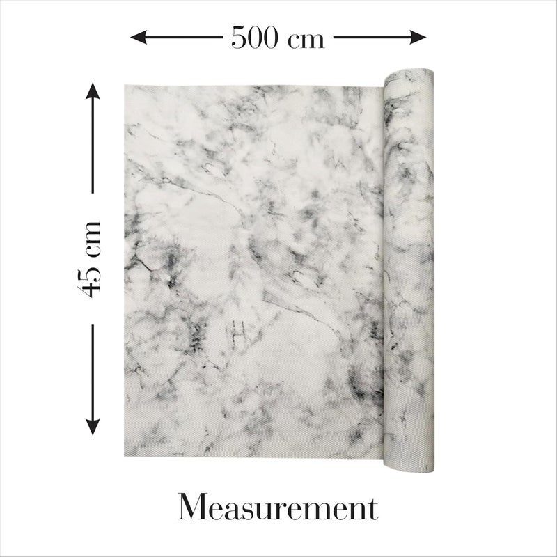 FESTIGO Multipurpose 45cm x 5m Waterproof EVA Anti Slip Mat for Kitchen Bathroom Cabinet Kitchen Shelf Mats Liner Sheets Roll NonSlip Fridge Mat Table Mat 45cm x 5 Metres Roll White and Black - Image 5
