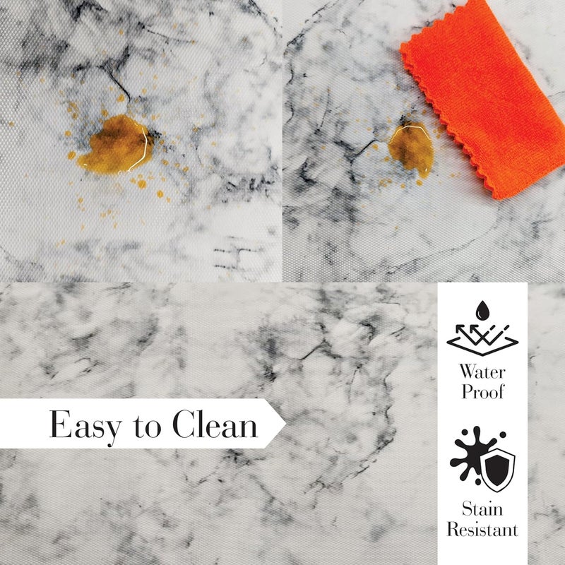 FESTIGO Multipurpose 45cm x 5m Waterproof EVA Anti Slip Mat for Kitchen Bathroom Cabinet Kitchen Shelf Mats Liner Sheets Roll NonSlip Fridge Mat Table Mat 45cm x 5 Metres Roll White and Black - Image 4