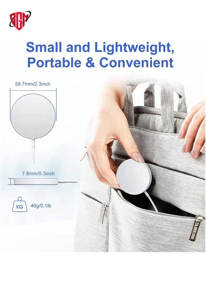 BGM - MagSafe Charger for iPhone MFI/UACK Certified Wireless Magnetic Fast Charging up to 15W, Compatible with iPhone 14 Series, iPhone 13/12 Series, AirPods Pro 2 - Image 1