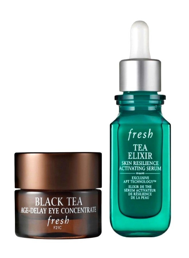 Fresh Black Tea Age-Delay Eye Concentrate Cream and Firming Tea Elixir Serum .5oz / 15mL - Image 1