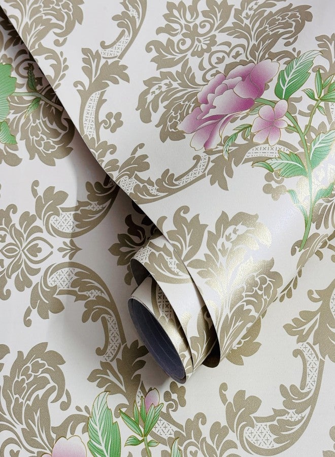 HOMEMATES Self-Adhesive Wallpaper Waterproof Old Furniture Vinyl Stickers Wooden Door Wardrobe Desktop PVC Wall Papers 45 X 304 CM- (Lotus Flower) - Image 1