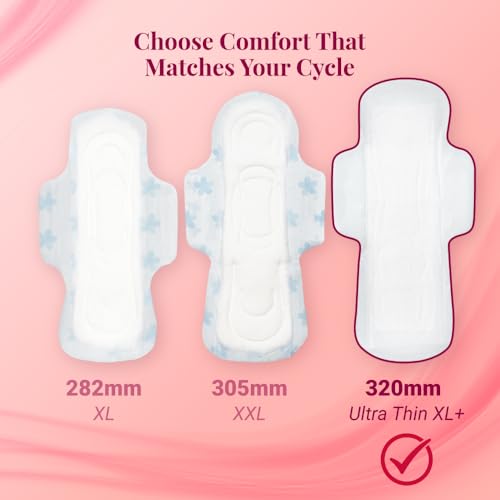 NIINE Naturally Soft Ultra Thin XL+ Sanitary Napkins |320mm Long|Cottony Soft Control Rashes|Long Lasting protection |Suitable for Heavy Flow with Free Biodegradable Disposal Bags (Pack of 1) 50 Pads - Image 4