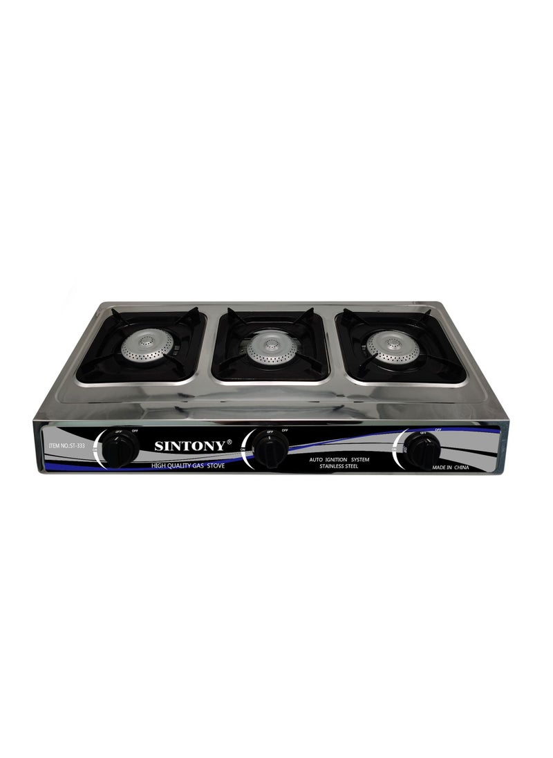 Generic - THREE BURNER GAS STOVE WITH AUTOMATIC IGNITION SYSTEM - Image 1