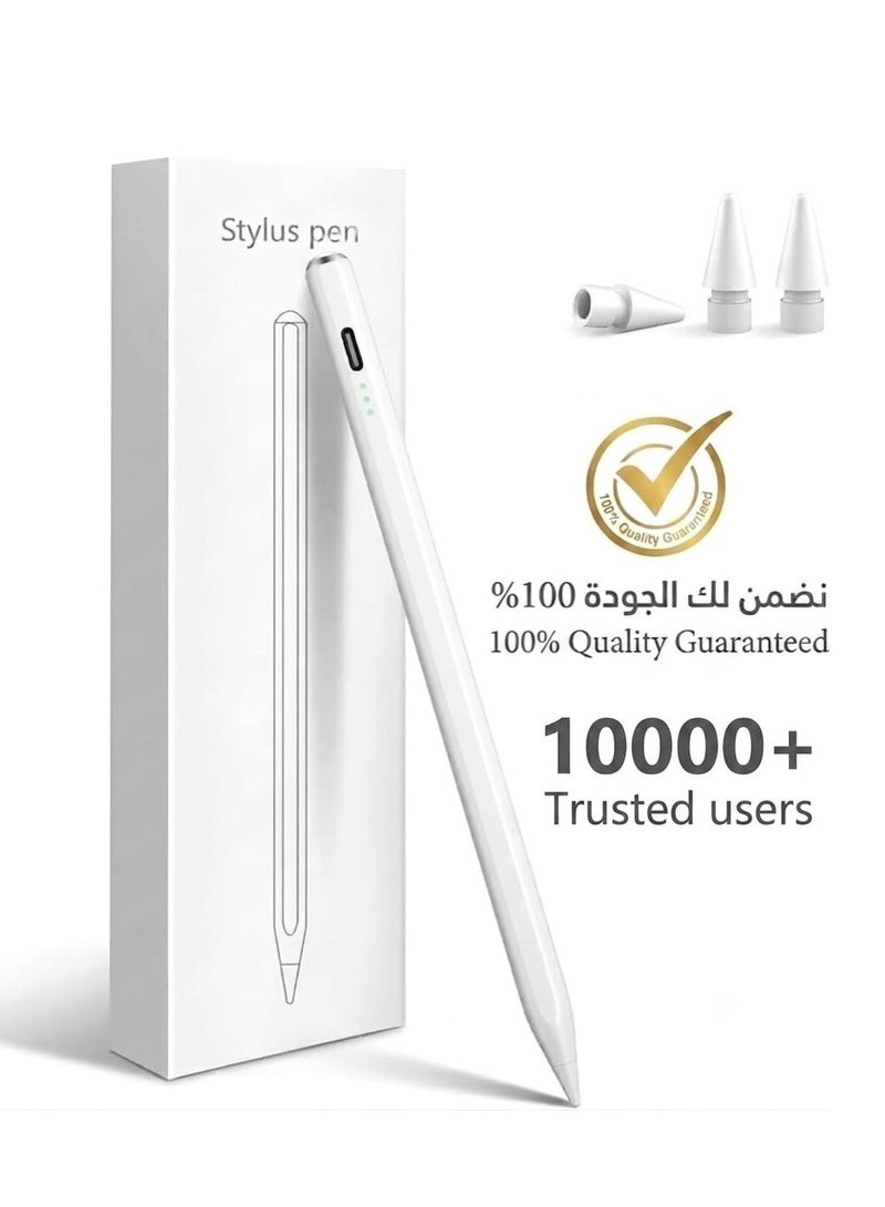BAROX iPad Stylus Professional Smart Pen Compatible with iPad 2018–2026 ) -(Supports 11th Gen, iPad A16, 10th, 9th, 8th, 7th, 6th, iPad Pro, iPad Air, iPad Mini) – Smooth & Precise Writing with Palm Rejection – Fast Charging 13  Minutes – 10 Hours Battery Life – Touch Power On – Includes 2 Extra Tips For iPad Only, Not Compatible with Android Devices such as Huawei and Honor . - Image 1