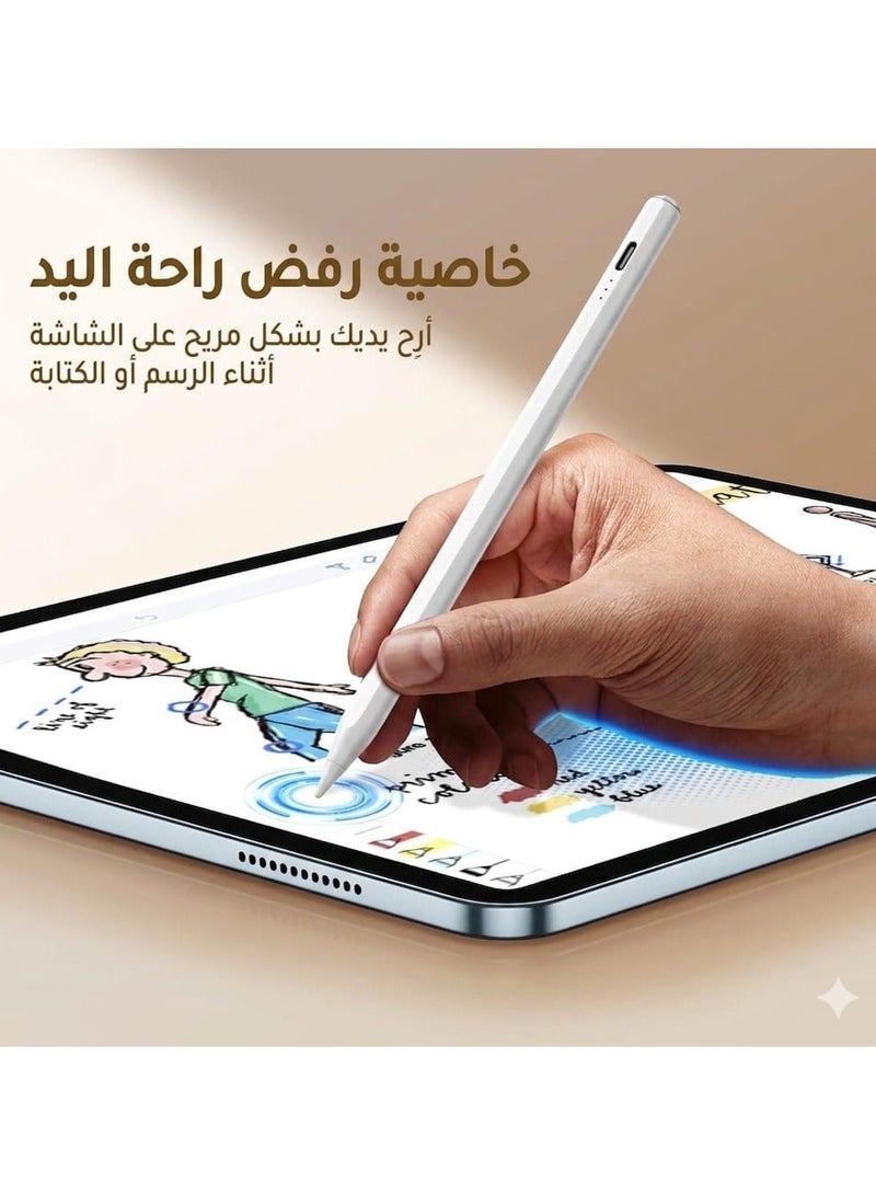 BAROX iPad Stylus Professional Smart Pen Compatible with iPad 2018–2026 ) -(Supports 11th Gen, iPad A16, 10th, 9th, 8th, 7th, 6th, iPad Pro, iPad Air, iPad Mini) – Smooth & Precise Writing with Palm Rejection – Fast Charging 13  Minutes – 10 Hours Battery Life – Touch Power On – Includes 2 Extra Tips For iPad Only, Not Compatible with Android Devices such as Huawei and Honor . - Image 5