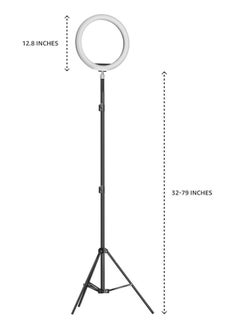 VENDIX Ring Light 12" with MULTI color & Adjustable Tripod upto 78inch, 10 Brightness Levels - Perfect for Makeup, Ring Light for Photography, Shooting, Selfies & Video Calls & Best For Content creation  - Image 2