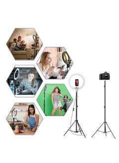 VENDIX Ring Light 12" with MULTI color & Adjustable Tripod upto 78inch, 10 Brightness Levels - Perfect for Makeup, Ring Light for Photography, Shooting, Selfies & Video Calls & Best For Content creation  - Image 3