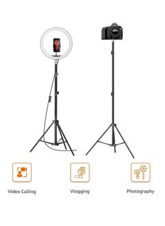 VENDIX Ring Light 12" with MULTI color & Adjustable Tripod upto 78inch, 10 Brightness Levels - Perfect for Makeup, Ring Light for Photography, Shooting, Selfies & Video Calls & Best For Content creation  - Image 4
