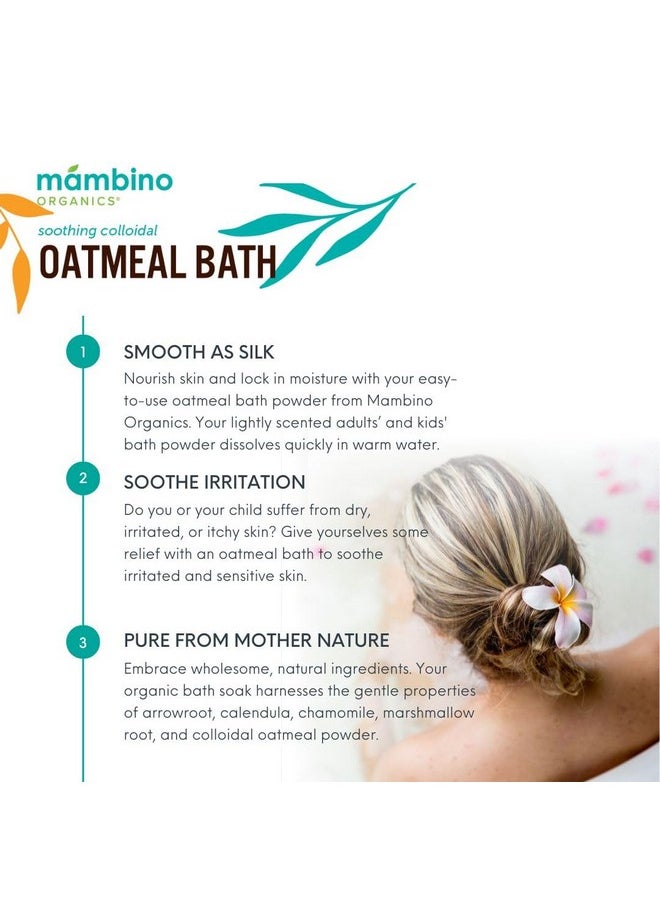 Mambino Organics L Oatmeal Bath Soak - 2-Pack Oatmeal Powder For Dry, Irritated, Itchy Skin Relief - Cruelty-Free, Vegan Handmade Bath Products For Adults Bath, Kids Bath, Baby Bath By Mambino Organics  - Image 5