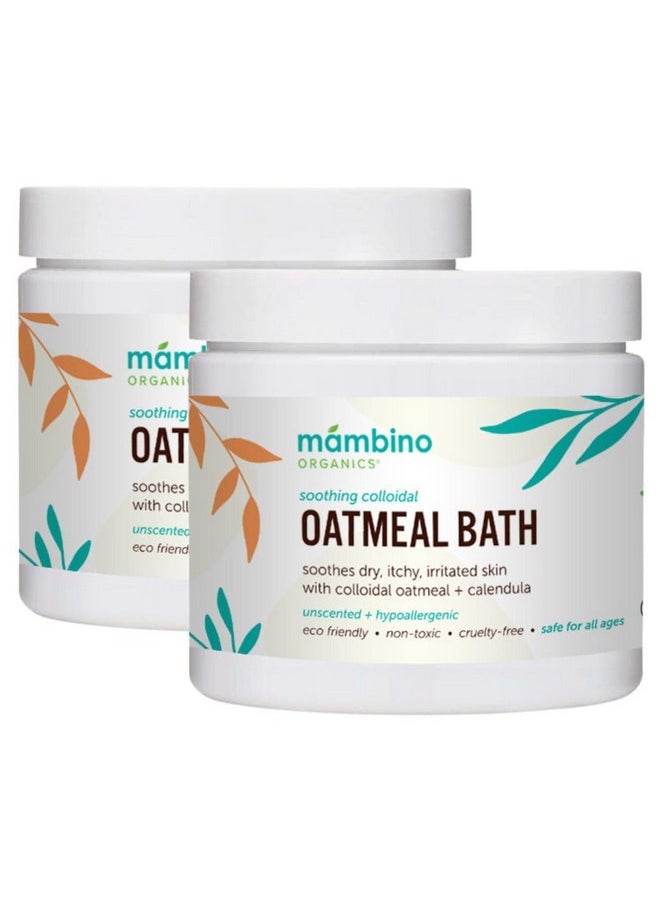 Mambino Organics L Oatmeal Bath Soak - 2-Pack Oatmeal Powder For Dry, Irritated, Itchy Skin Relief - Cruelty-Free, Vegan Handmade Bath Products For Adults Bath, Kids Bath, Baby Bath By Mambino Organics  - Image 1