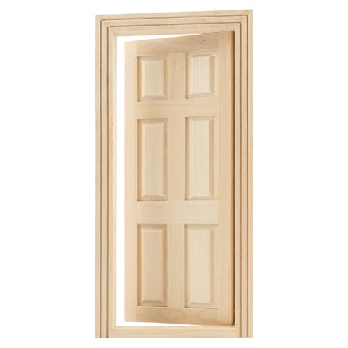 AUEAR أويار 112 أبواب خشبية صغيرة غير مطلية لمشاهد DIY منزلية 6 لوحات - Image 1