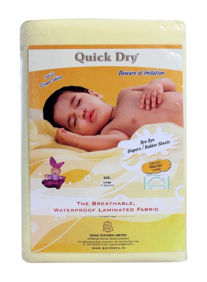 Quick Dry Baby Bed Protector (Large Yellow) - Image 3