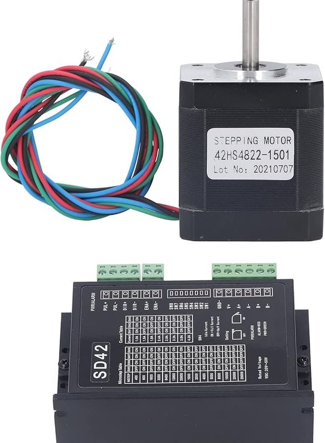 Stepper Motor 2 Phase 10.2V with Driver High Torque Low Noise for Lathe 3D Printer Durable Copper Coil - Image 2