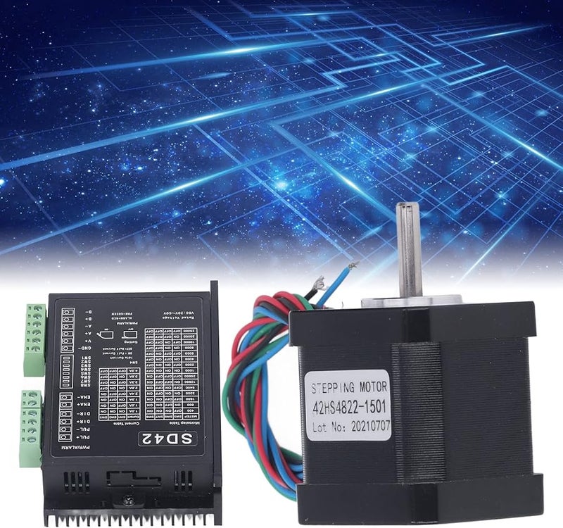 Stepper Motor 2 Phase 10.2V with Driver High Torque Low Noise for Lathe 3D Printer Durable Copper Coil - Image 3