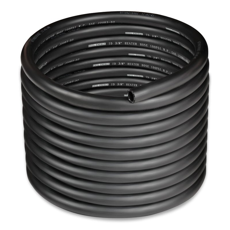 EVIL ENERGY 38 Heater Hose Coolant Radiator Straight 100PSI SAE 20R3 25FT Black - Image 2