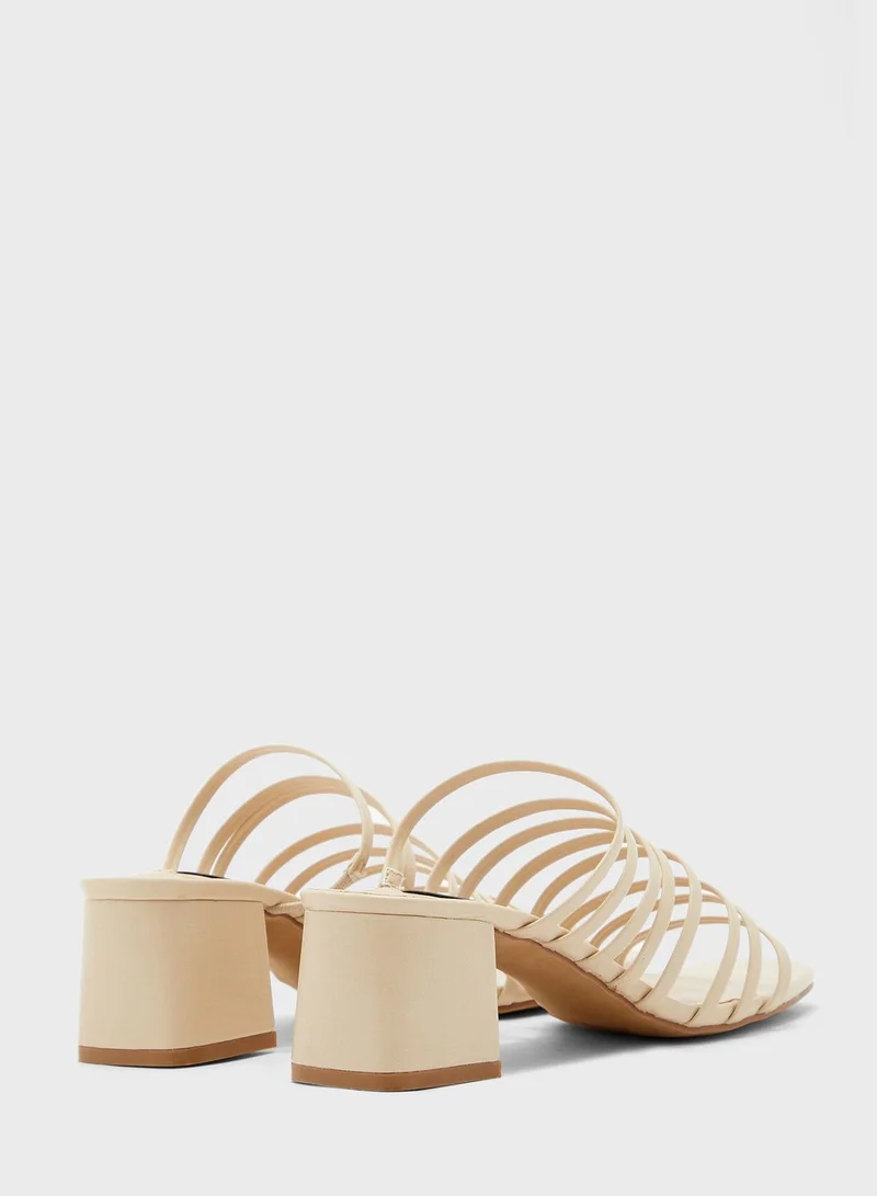 LOST INK Multi Strap Mule Sandal