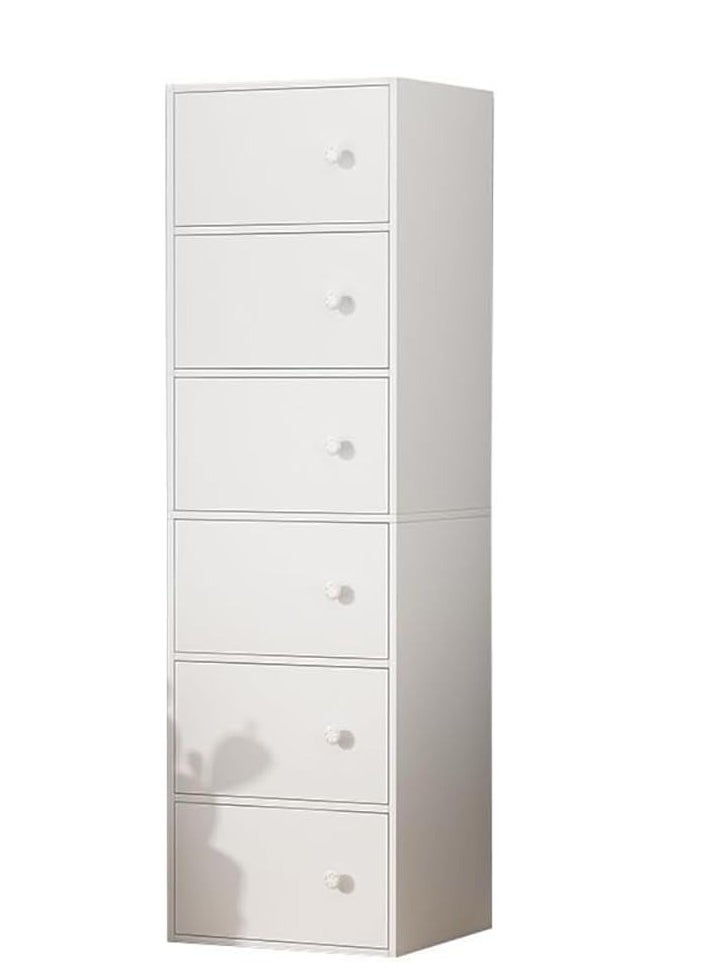 JOMILA Bookcase living room wall cabinet with door bedroom storage cabinet modern minimalist office simple floor-to-ceiling bookshelf (White, 40x30x153cm)  - Image 4