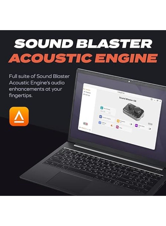 CREATIVE Sound Blaster G8 – Hi-Res Gaming USB DAC with dual USB audio mixing, Dolby Digital, Acoustic Engine, 10-band equalizer, HDMI ARC, RCA in/-out, Optical in/-out, Mic-in, Headset-in for Gamers - Image 2
