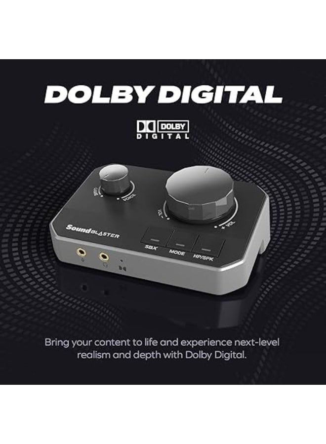 CREATIVE Sound Blaster G8 – Hi-Res Gaming USB DAC with dual USB audio mixing, Dolby Digital, Acoustic Engine, 10-band equalizer, HDMI ARC, RCA in/-out, Optical in/-out, Mic-in, Headset-in for Gamers - Image 3