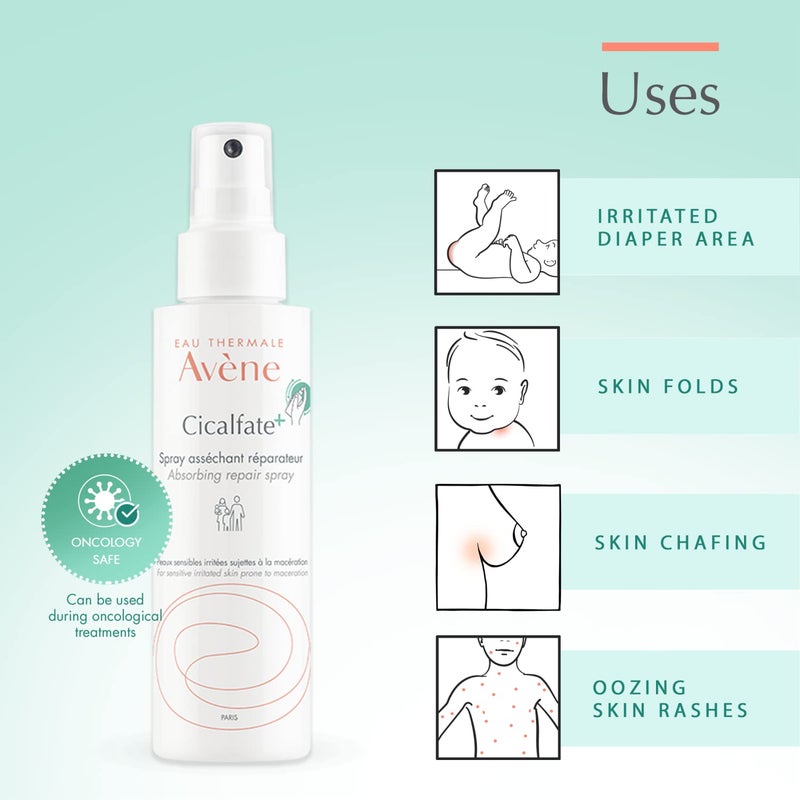 Avene Cicalfate+ Absorbing Soothing Spray to dry and restore irritated, sensitive skin, helps restore skin barrier, safe for infants, children and adults - Image 5