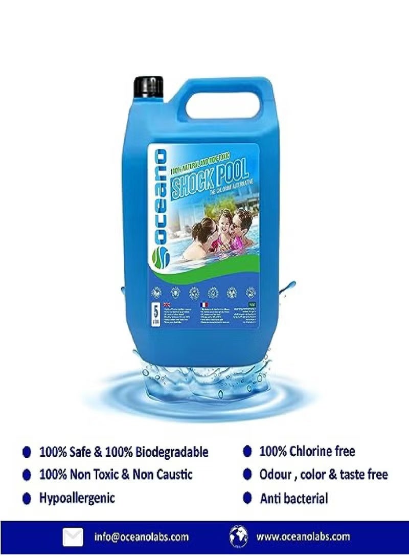BioNatura Oceano Shock Pool - The Chlorine Alternative - 5ltr - 100% Non Toxic, Safe, Hypoallergenic, Non Caustic & Biodegradable - Image 2