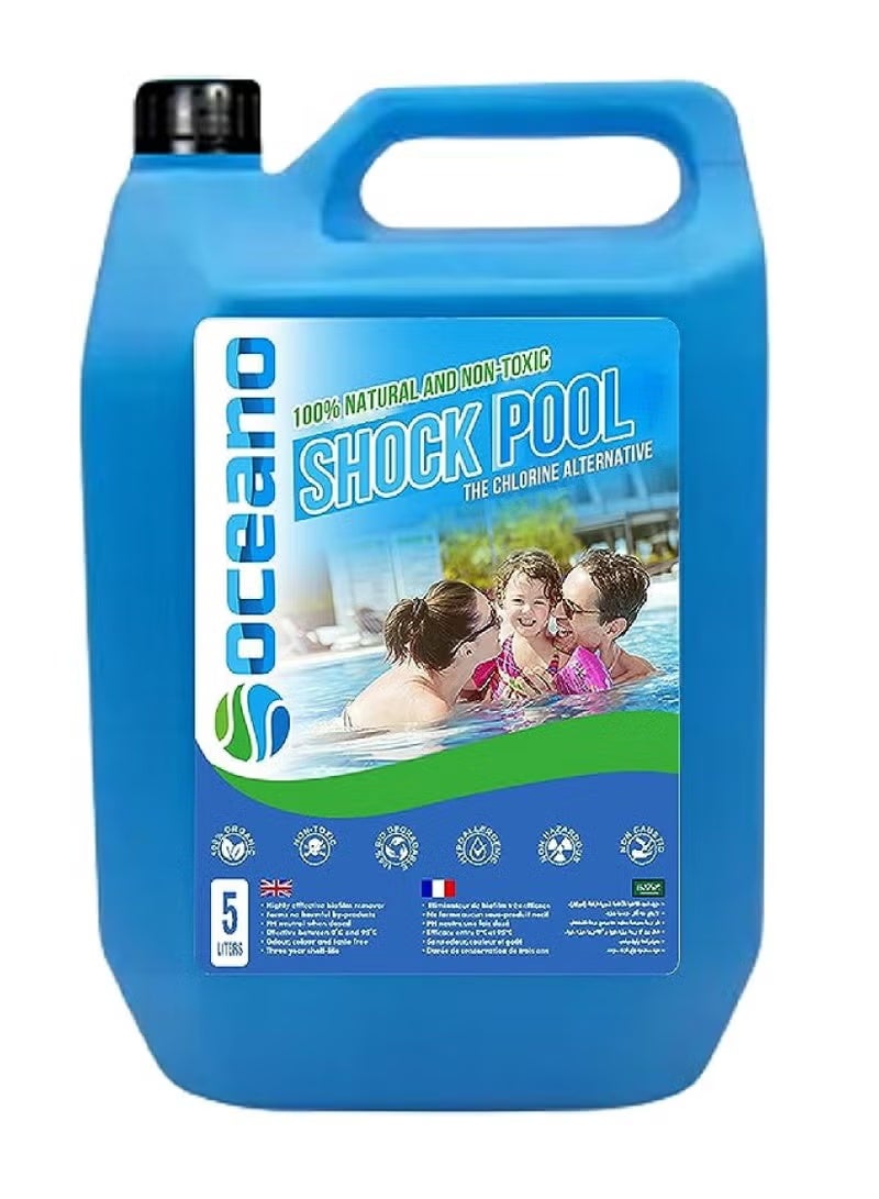 BioNatura Oceano Shock Pool - The Chlorine Alternative - 5ltr - 100% Non Toxic, Safe, Hypoallergenic, Non Caustic & Biodegradable - Image 1