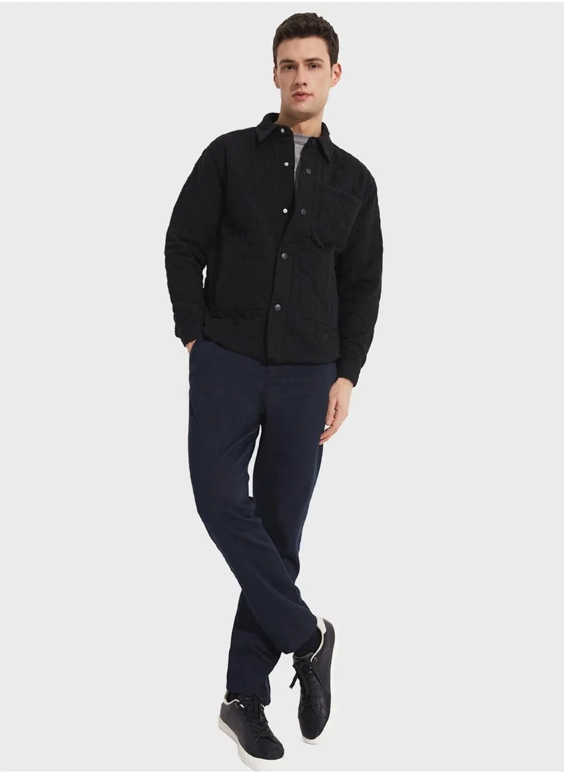 JUNE Textured Straight Fit Trousers