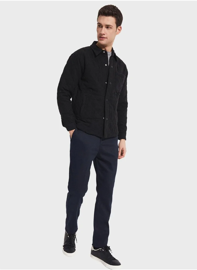 JUNE Textured Straight Fit Trousers