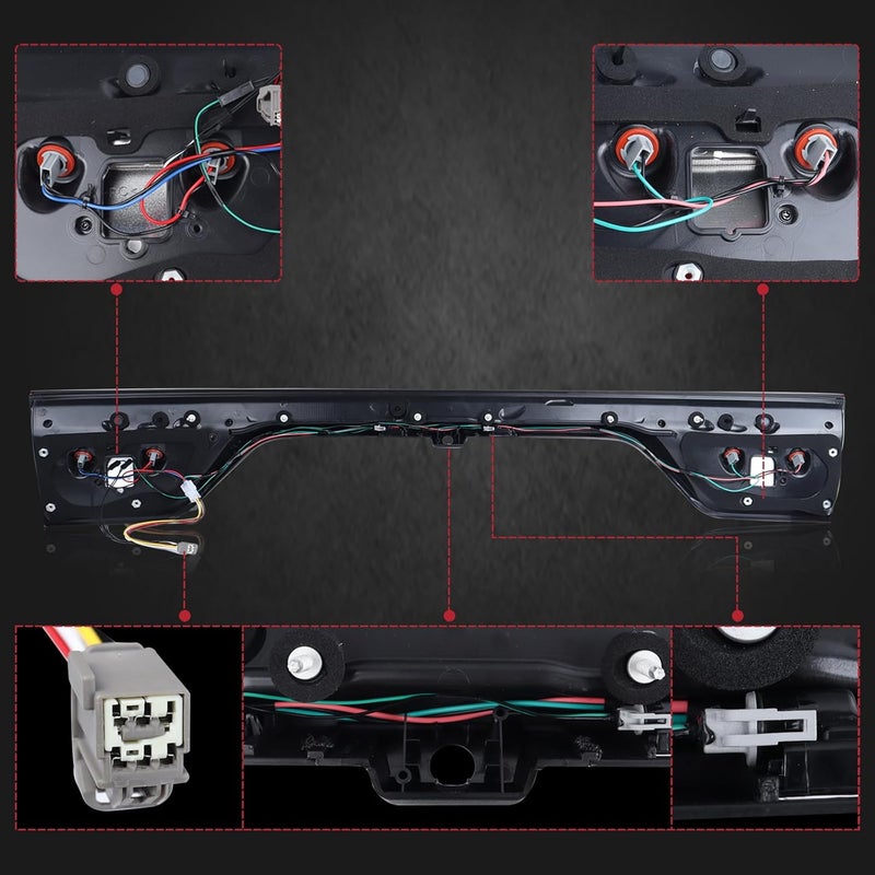 Duolctrams Liftgate Center Tail Light Rear Lamp Assembly for Dodge Durango 2014-2022 - Image 4