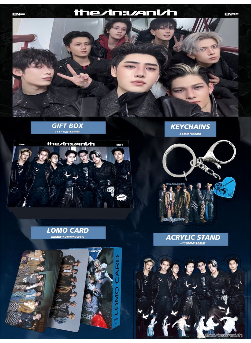 Harse ENHYPEN New Album Gift Box Includes Lomo Cards, Keychains, Diary Tapes, Lanyards, Standees, and Stickers - Image 2