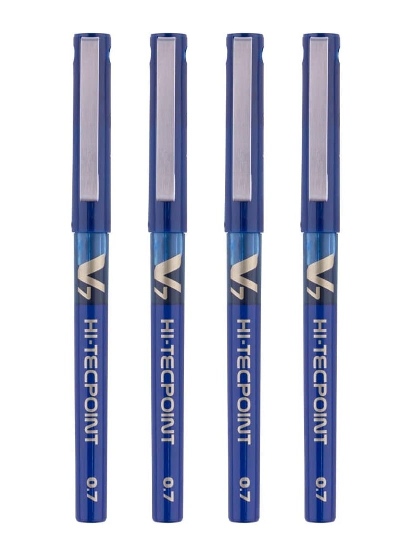 4-Piece Hi-tecpoint V7 Fine Rollerball Pen Blue Ink - pzsku/Z702D4191DB5F8882D7D9Z/45/_/1662378495/61cb661a-212d-44cf-b390-c4cb9cc7e40b