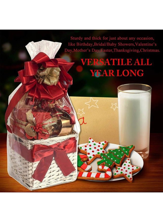 Morepack Shrink Wrap Bags for Gift Baskets,16x24 inches Clear PVC Heat Shrink Cellophane Wrap for Packaging 20 Pack - Image 4
