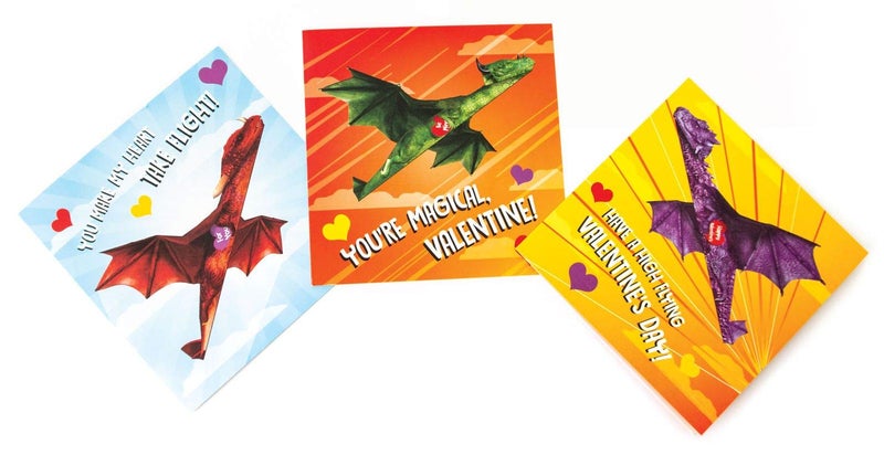 Playhouse Fold and Fly Dragons 28 Card Super Valentine Exchange Pack for Kids - Image 2