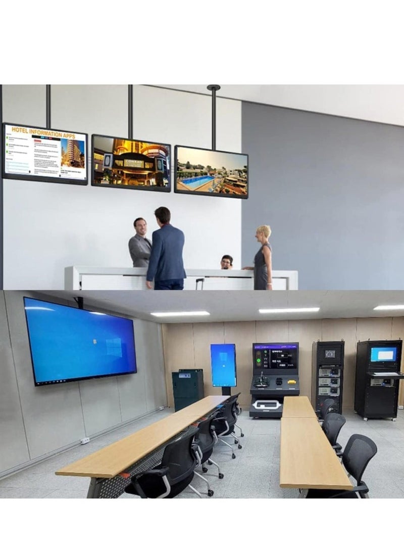 ELTRAZONE حامل تلفاز سقفي للتلفزيونات المسطحة من 32" إلى 65" - ارتفاع قابل للتعديل، متوافق مع VESA 800x300mm، يدعم حتى 150 رطل، حامل تثبيت ثقيل-duty باللون الأسود للتثبيت الآمن - Image 5