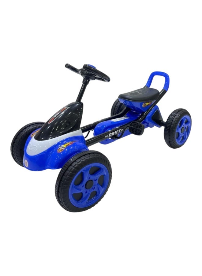 Pedal car for children with a distinctive sporty design.