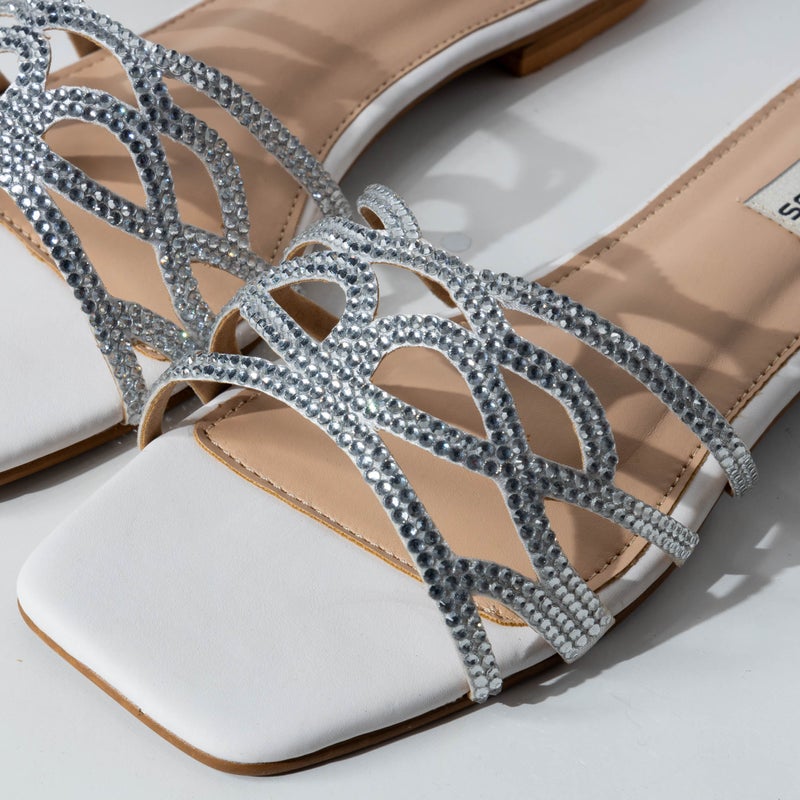Crystalicious Denish Luxurious Rhinestones Sandals Handcrafted by Artisans Effortless Glamour for Every Occasion - Image 2