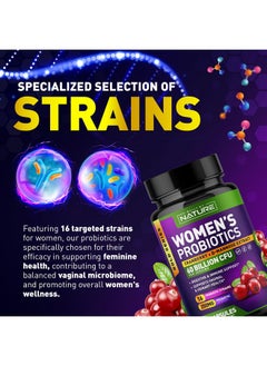 Probiotics for Women - 60 Billion CFUs, 16 Strains, with Cranberry, D-Mannose & Prebiotics - Supports Digestive, Immune, & Vaginal Health - Non-GMO, Dairy & Gluten-Free - 60 Veggie Capsules - pzsku/Z702D8C15F32AC32E99B4Z/45/_/1735907446/5aa82ee2-7809-43a0-b1f6-9362b9fed8f7