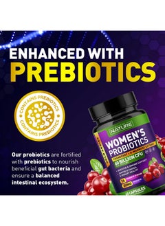 Probiotics for Women - 60 Billion CFUs, 16 Strains, with Cranberry, D-Mannose & Prebiotics - Supports Digestive, Immune, & Vaginal Health - Non-GMO, Dairy & Gluten-Free - 60 Veggie Capsules - pzsku/Z702D8C15F32AC32E99B4Z/45/_/1735907450/ee5f0ad8-0bc7-4cf9-aec9-5b7f667de568