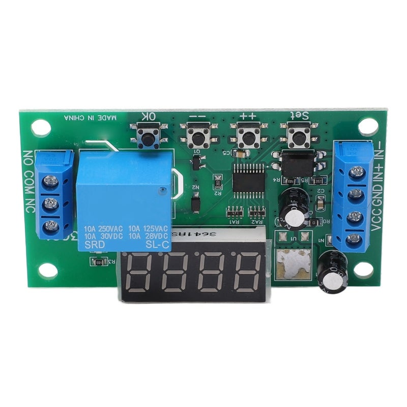 songle Delay Control Board: 0.1S To 9999999.9S Delay Range, 12 Working Modes - 3 Adjustable Statuses, Easy To Install Replacement PCB Control Board For Electrical Equipment Repair - Image 5