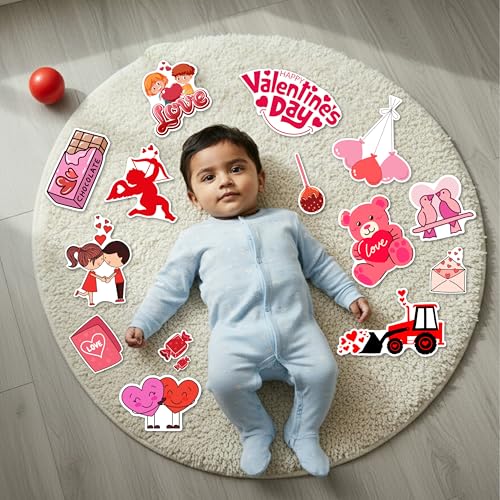 TodFod Valentine's Day Baby Photography Props Kit – 20+ Romantic Photo Booth Props and Decorations for Valentine’s Party, Baby Photoshoot, Anniversary, and More - Image 3